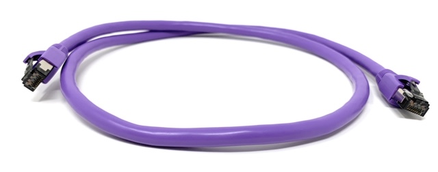 Cat8 Shielded 24AWG 40GB Ethernet Network Cable - 1 Feet - Purple